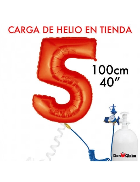 Carga de Helio Poliamida Numeros 100cm - 40 Pulgadas