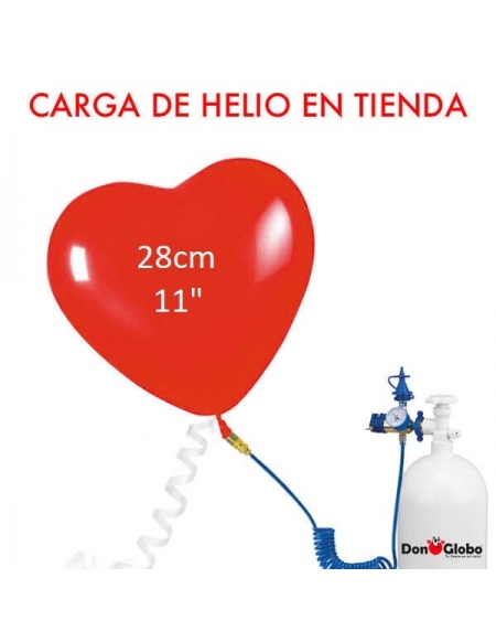 Carga de Helio Latex Corazones 28cm - 11 Pulgadas