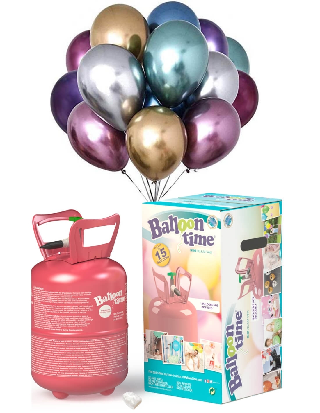 Bombona de helio desechable para 50 globos