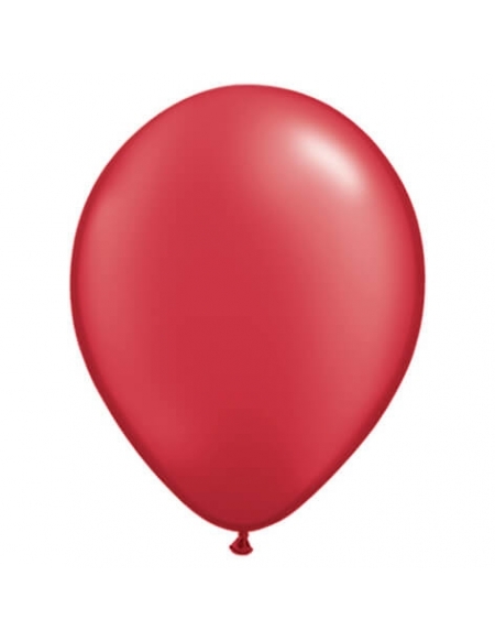 Globo Qualatex Redondo 13cm Metalizado Rojo Rubi