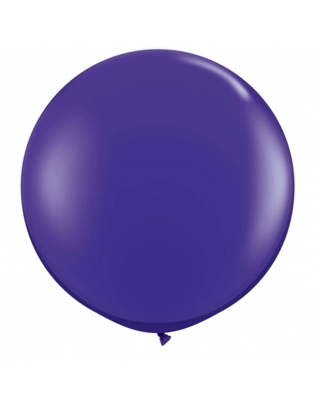 Globo Qualatex Redondo 40cm Cristal Purpura