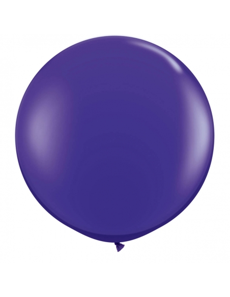 Globo Qualatex Redondo 40cm Cristal Purpura