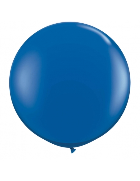 Globo Qualatex Redondo 40cm Cristal Azul Zafiro