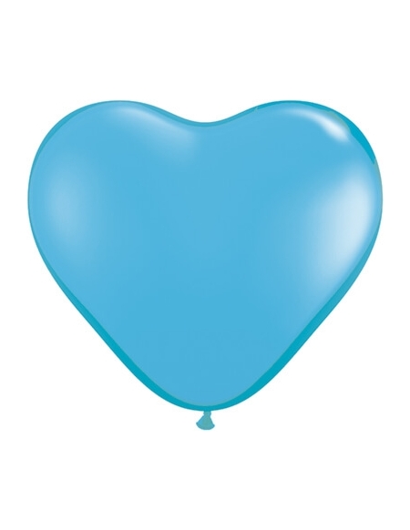 Globo Qualatex Corazon 15cm Pastel Azul Baby