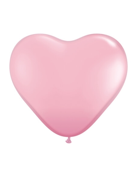 Globo Qualatex Corazon 15cm Pastel Rosa Baby