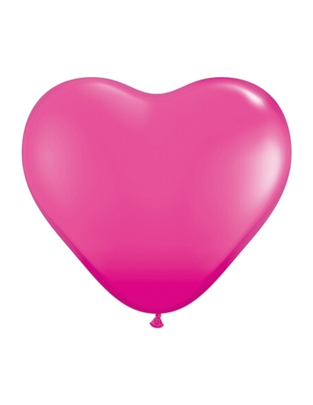 Globo Qualatex Corazon 15cm Pastel Fucsia