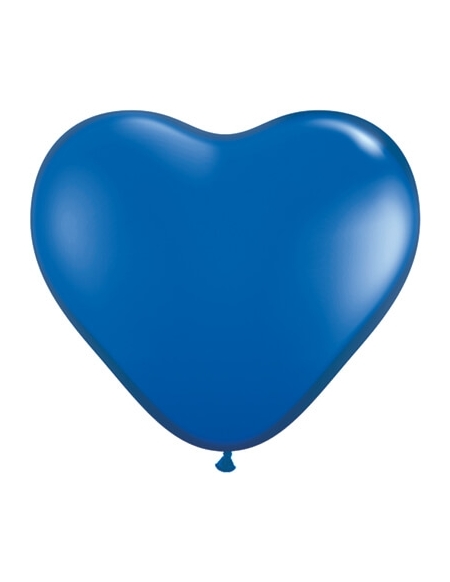 Globo Qualatex Corazon 15cm Cristal Azul Zafiro