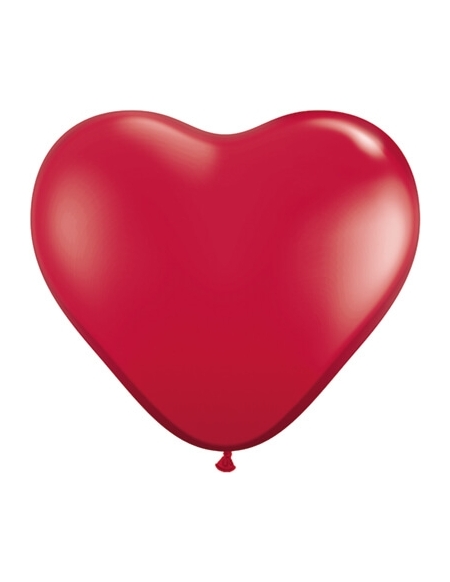 Globo Qualatex Corazon 15cm Cristal Rojo Rubi