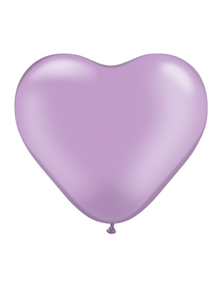 Globo Qualatex Corazon 15cm Metalizado Lavanda