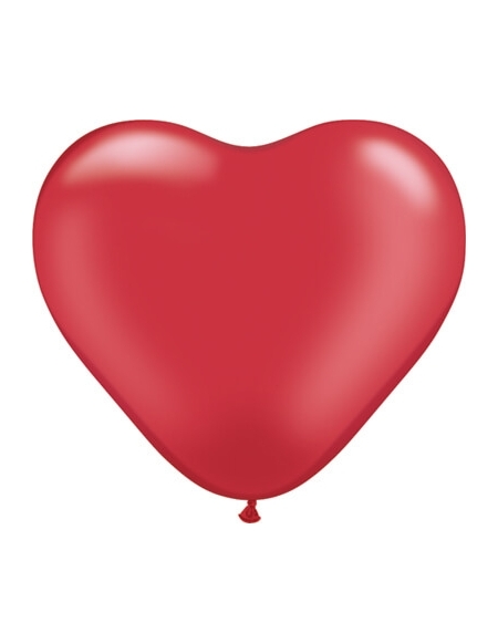 Globo Qualatex Corazon 15cm Metalizado Rojo Rubi