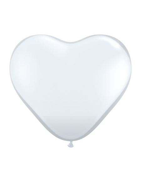 Globo Qualatex Corazon 28cm Cristal Transparente