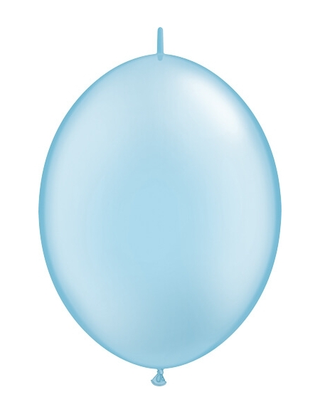 Globos Quick Link 15cm Metalizado Azul Claro