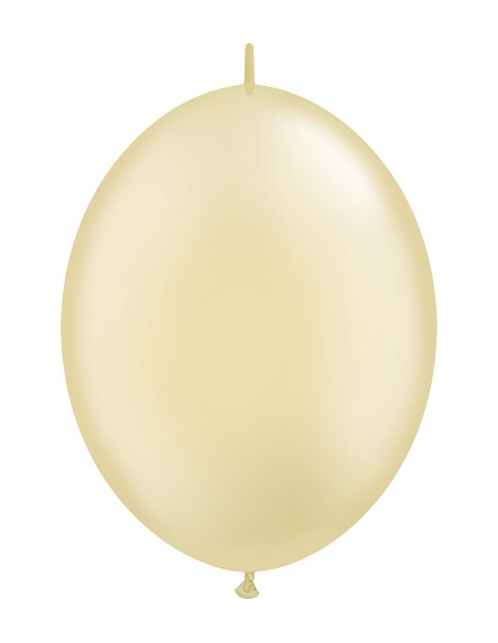 Globos Quick Link 15cm Metalizado Marfil