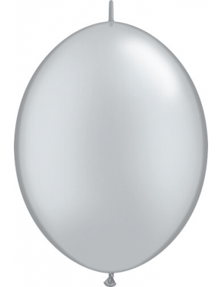 Globos Quick Link 30cm Metalizado Plata