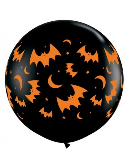 Globo Flying Bats And Moons Wrap Latex Redondo 91cm