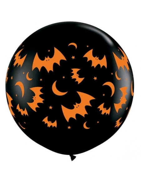 Globo Flying Bats And Moons Wrap Latex Redondo 91cm