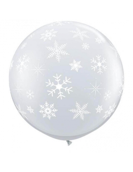 Globo Snowflakes and Sparkles Diamond Clear Redondo 91cm