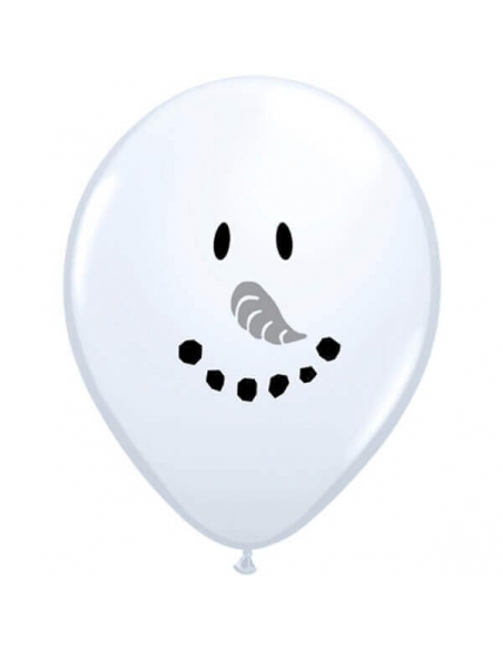 Globo Smile Face Snowman Redondo 13cm
