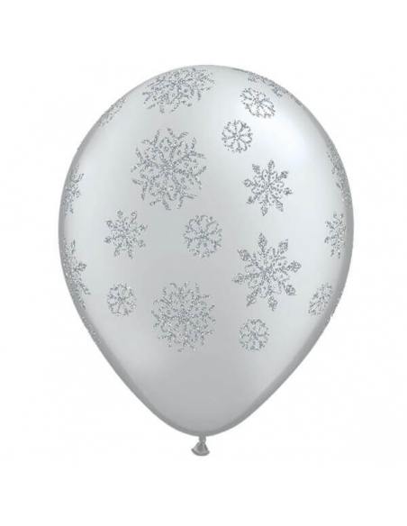 Globo Glitter Snowflakes Redondo 28cm