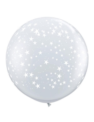 Globo Stars Diamond Clear Redondo 91cm