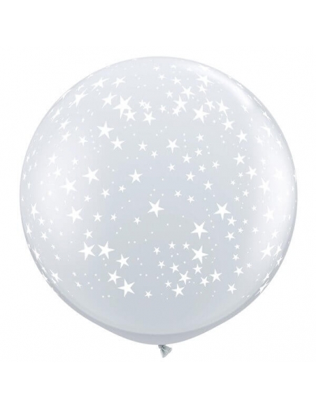 Globo Stars Diamond Clear Redondo 91cm