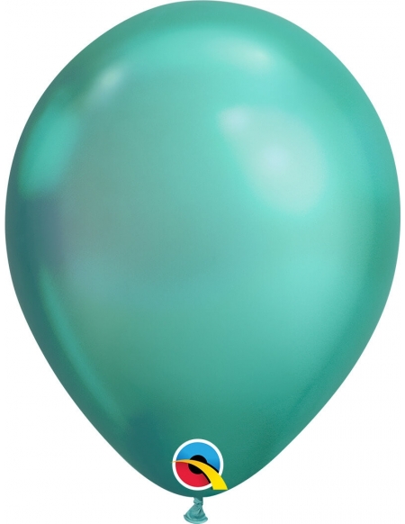 Globo Qualatex Chrome Redondo 28cm Verde