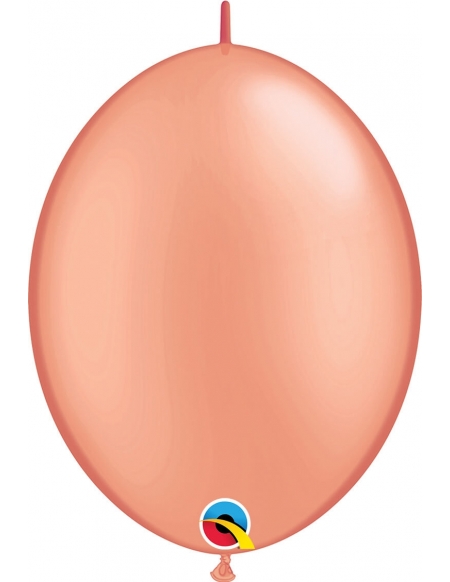 Globo Qualatex Quick Link 30cm Oro Rosa