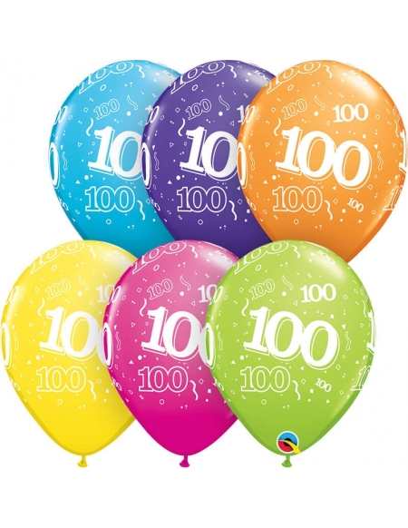 Globo Numero 100 Redondo 28cm Surtido