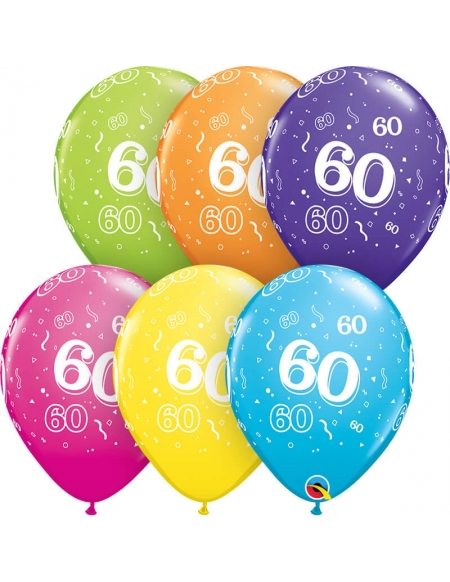 Globo Numero 60 Redondo 28cm Surtido