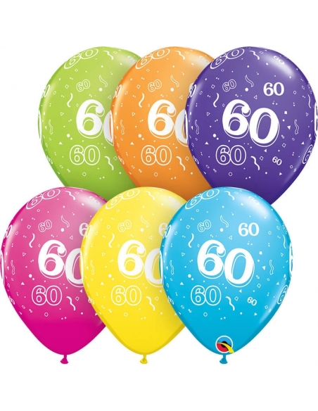 Globo Numero 60 Redondo 28cm Surtido