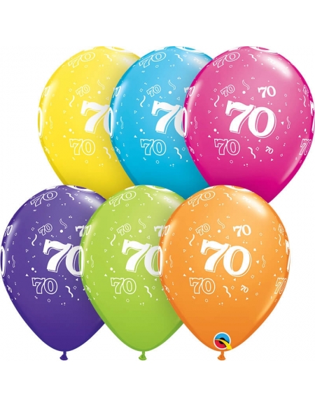 Globo Numero 70 Redondo 28cm Surtido