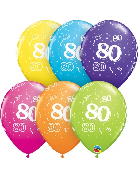 Globo Numero 80 Redondo 28cm Surtido