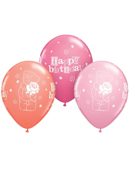 Globo Tatty Teddy Birthday Rose Redondo 28cm Surtido
