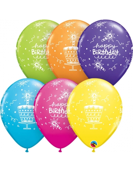 Globo Birthday Cake and Candle Redondo 28cm Surtido