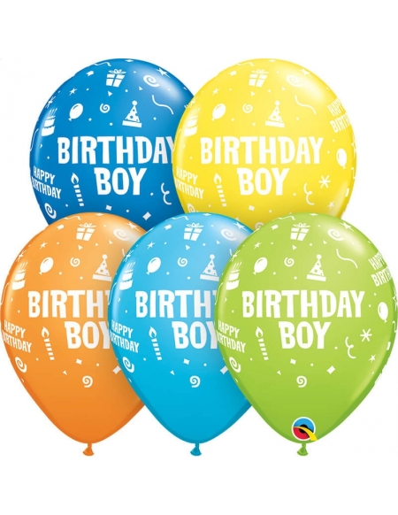 Globo Birthday Boy Redondo 28cm Surtido