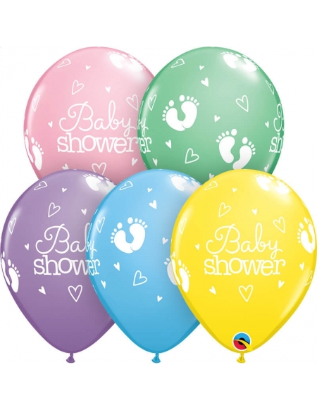 Globo Baby Shower Footprint Redondo 28cm Surtido