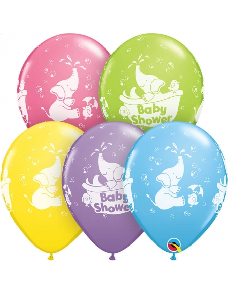 Globo Baby Shower Elephant Redondo 28cm Surtido