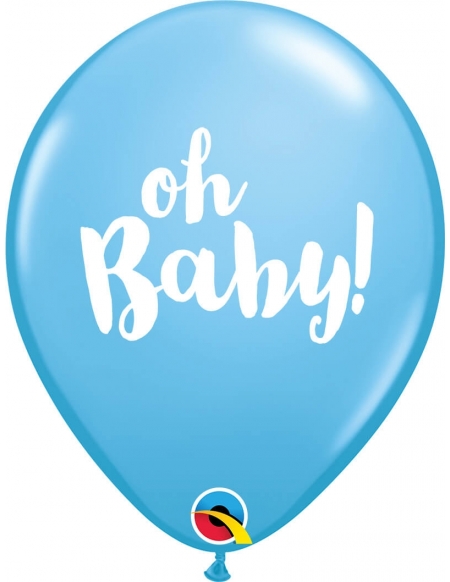 Globo Oh Baby Redondo 28cm Azul Baby