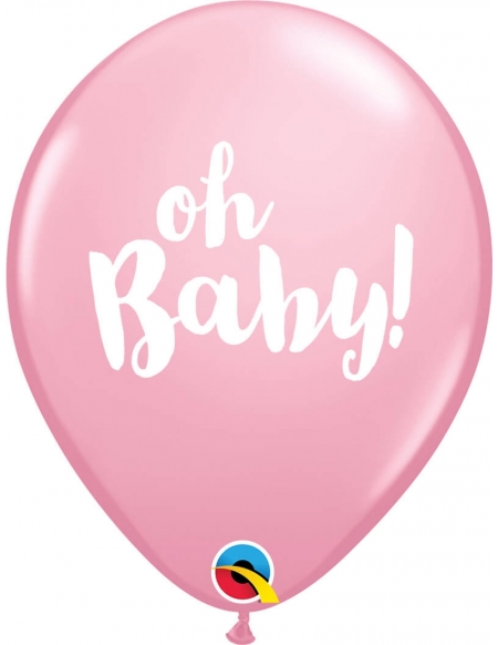 Globo Oh Baby Redondo 28cm Rosa