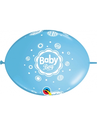 Globo Baby Boy Dots Quick Link 30cm Azul Baby
