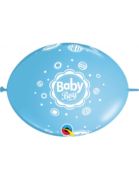 Globo Baby Boy Dots Quick Link 30cm Azul Baby