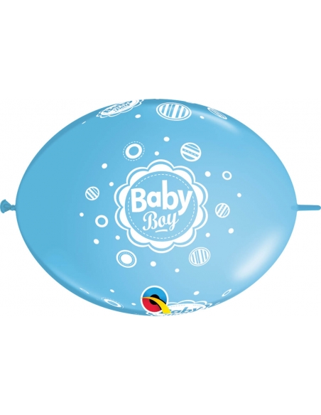 Globo Baby Boy Dots Quick Link 30cm Azul Baby