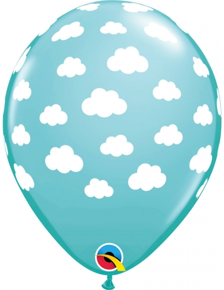 Globo Clouds Redondo 28cm Azul Caribe