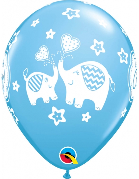 Globo Its a Boy Elephants Redondo 28cm Azul Baby