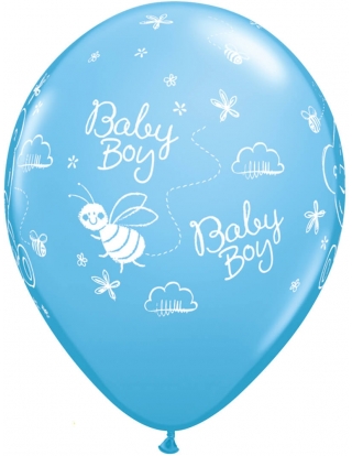 Globo Tiny Tatty Teddy Baby Boy Redondo 28cm Azul Baby 2