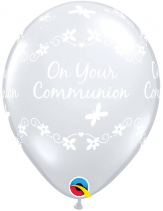 Globo Communion Butterflies Redondo 28cm Transparente
