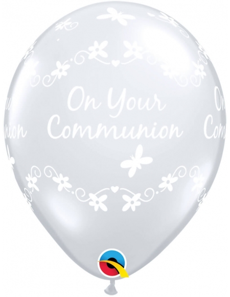 Globo Communion Butterflies Redondo 28cm Transparente