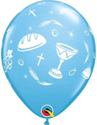 Globo Communion Elements Redondo 28cm Azul Baby