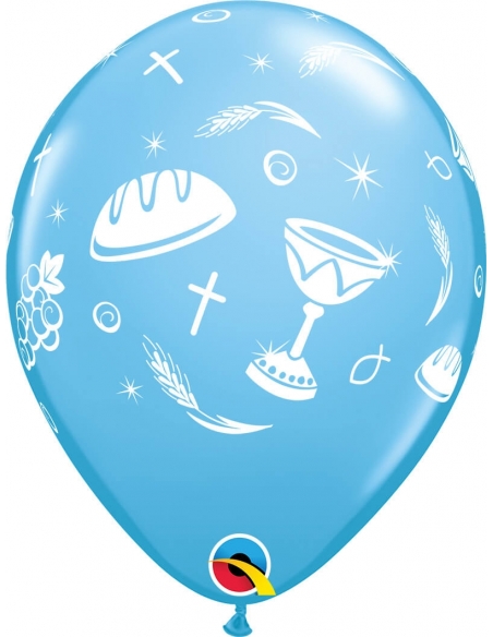Globo Communion Elements Redondo 28cm Azul Baby