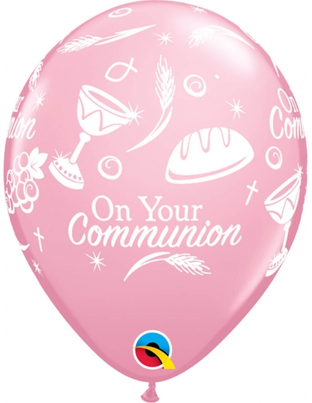 Globo Communion Symbols Redondo 28cm Rosa